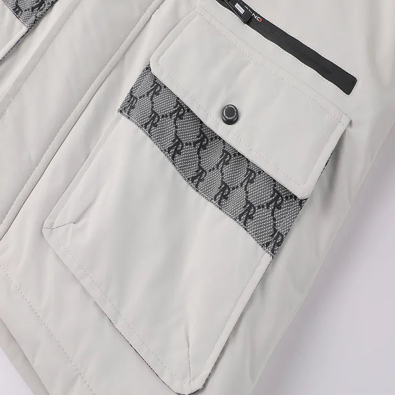 Wasserdichte Kunstfell-Kapuzen-Winterjacke für Herren