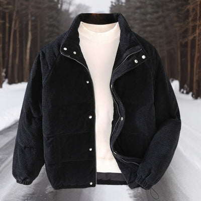 Cord-Winterjacke mit Reißverschluss für Männer