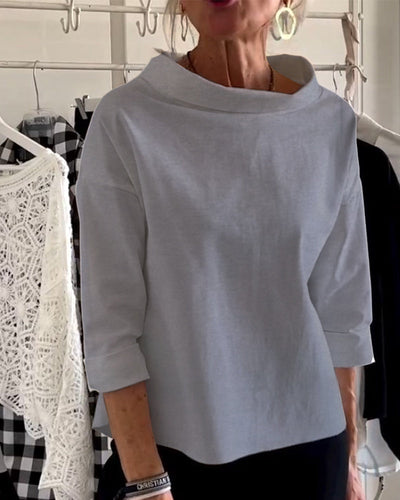 Aldona® | Elegante Damenbluse mit halben Ärmeln