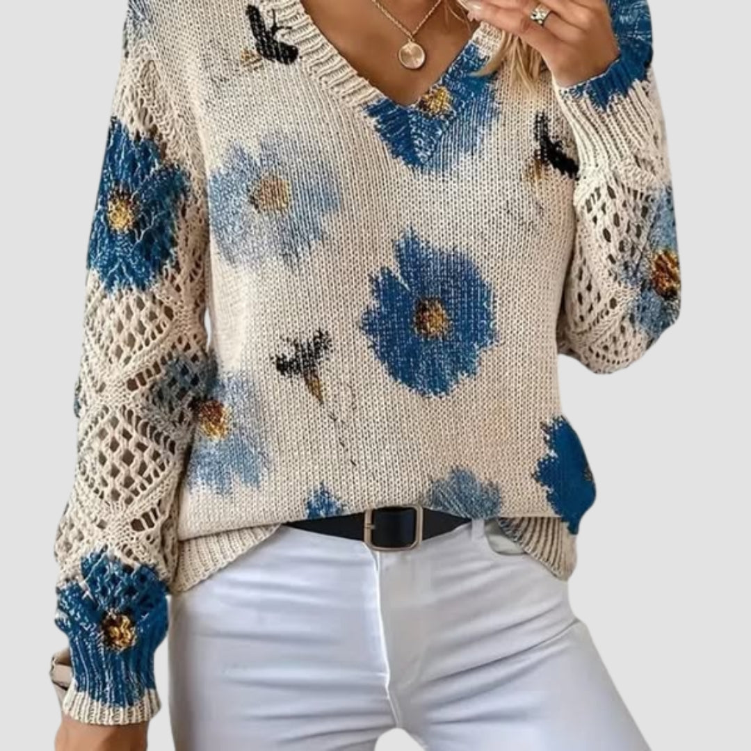 Martina™ | Eleganter Pullover mit Blumenmuster