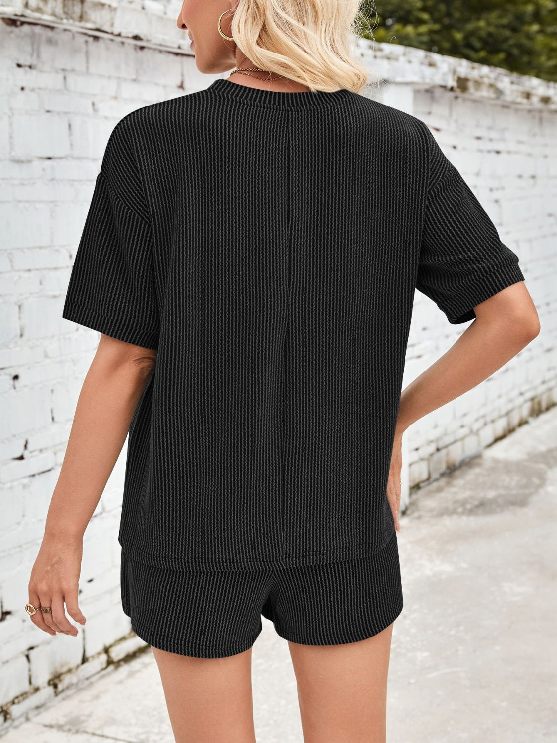 Jinte | Bequemes geripptes Loungewear-Set