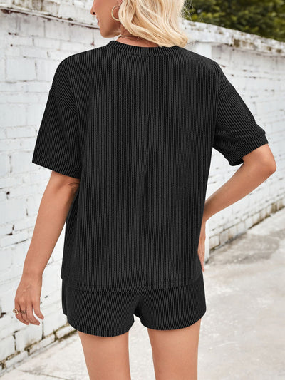 Jinte | Bequemes geripptes Loungewear-Set