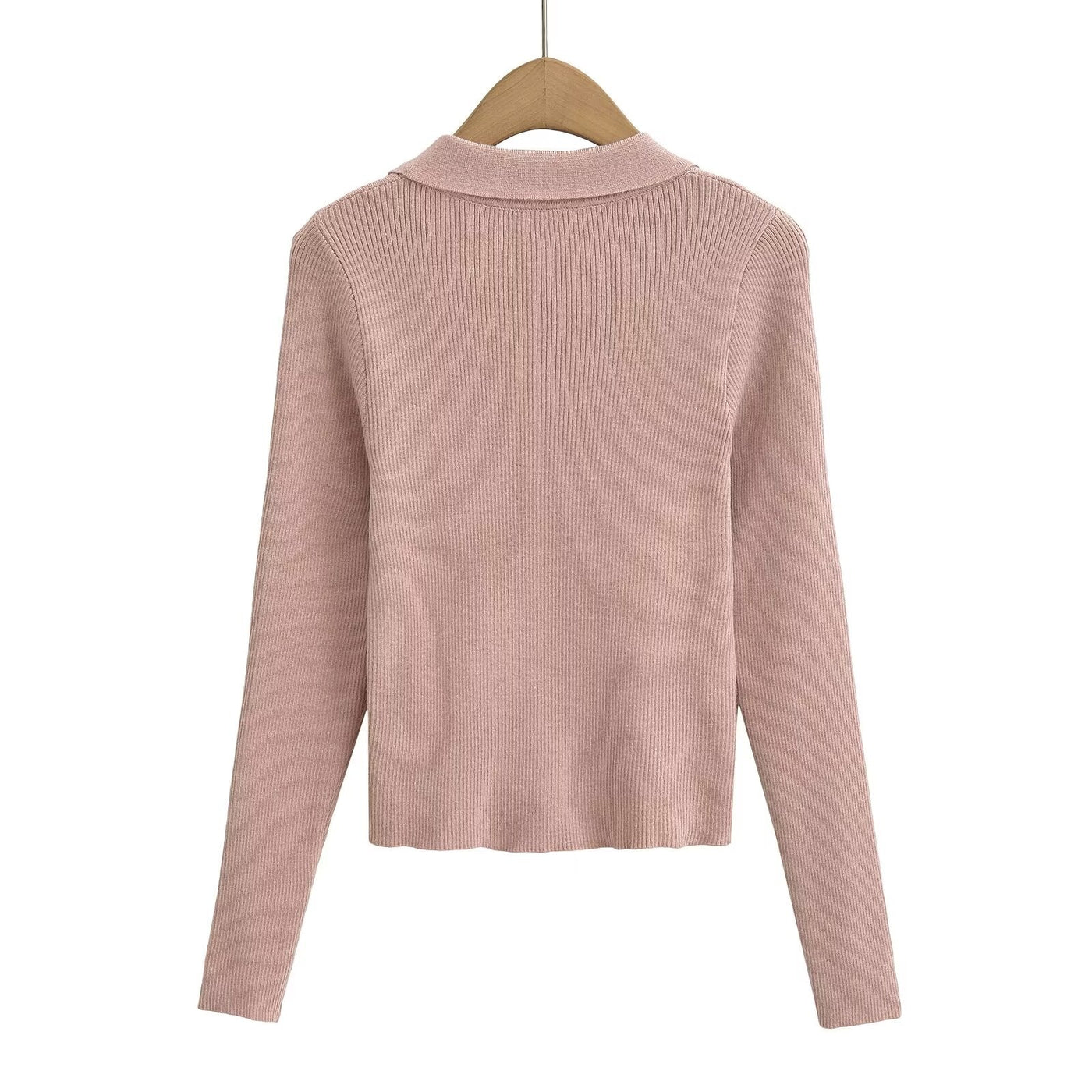 Gerippter Strick-Cardigan | Eleganter Kragen | Figurbetonter Schnitt