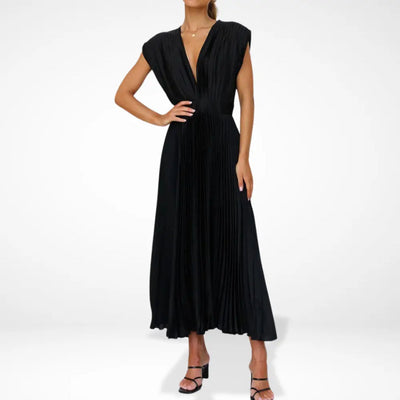 Serena Elegante Plissierte Maxikleid