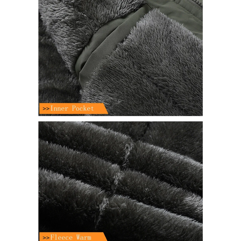 Wasserdichte Jacke mit Plüschpelz-Futter für Herren