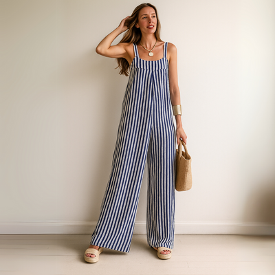 Nicole™ | Lässiger gestreifter Jumpsuit