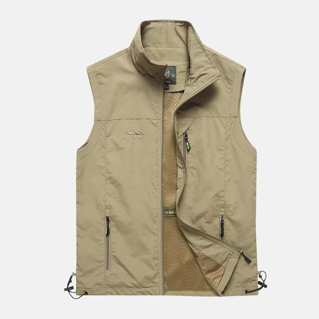 Sommer Militär Jagd- und Anglerweste | Leicht Multifunktionsweste mit Taschen Für Herren | Sommerweste