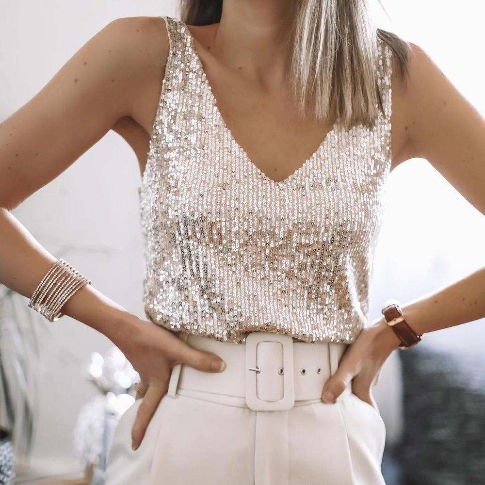 Anaisa® | Glamouröses Camisole mit V-Ausschnitt