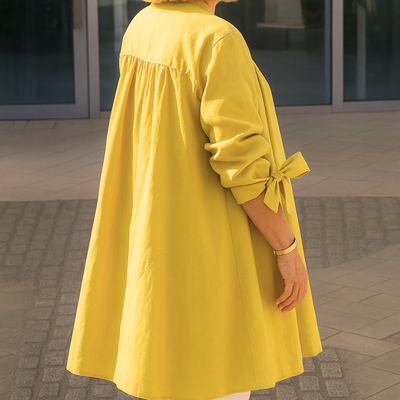 Louise™ | Schlichte Hemdbluse mit Schleifenärmeln