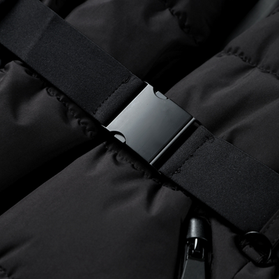 Winterjacke Damen Kurz | Steppjacke mit Gürtel und Hohem Kragen