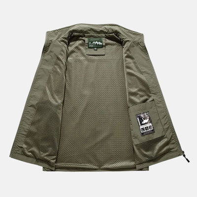 Peaks Sommer Outdoor Anglerweste | Leicht Multifunktionsweste mit Taschen Für Herren