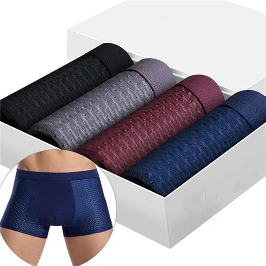 Sommerfrische Boxershorts für Herren - Atmungsaktive Kühlende Unterhosen (5er-Pack)