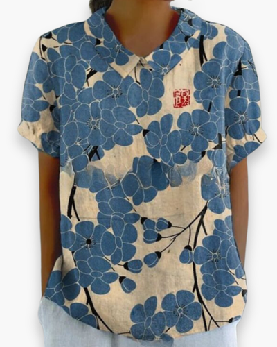 Damen Verspielt Blumendruck Hemdbluse | Locker