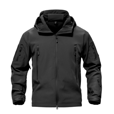 Taktische Softshelljacke mit Reißverschlusstaschen für Herren