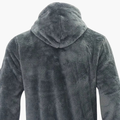 Herren Teddy jacke mit Reißverschluss und langen Ärmeln