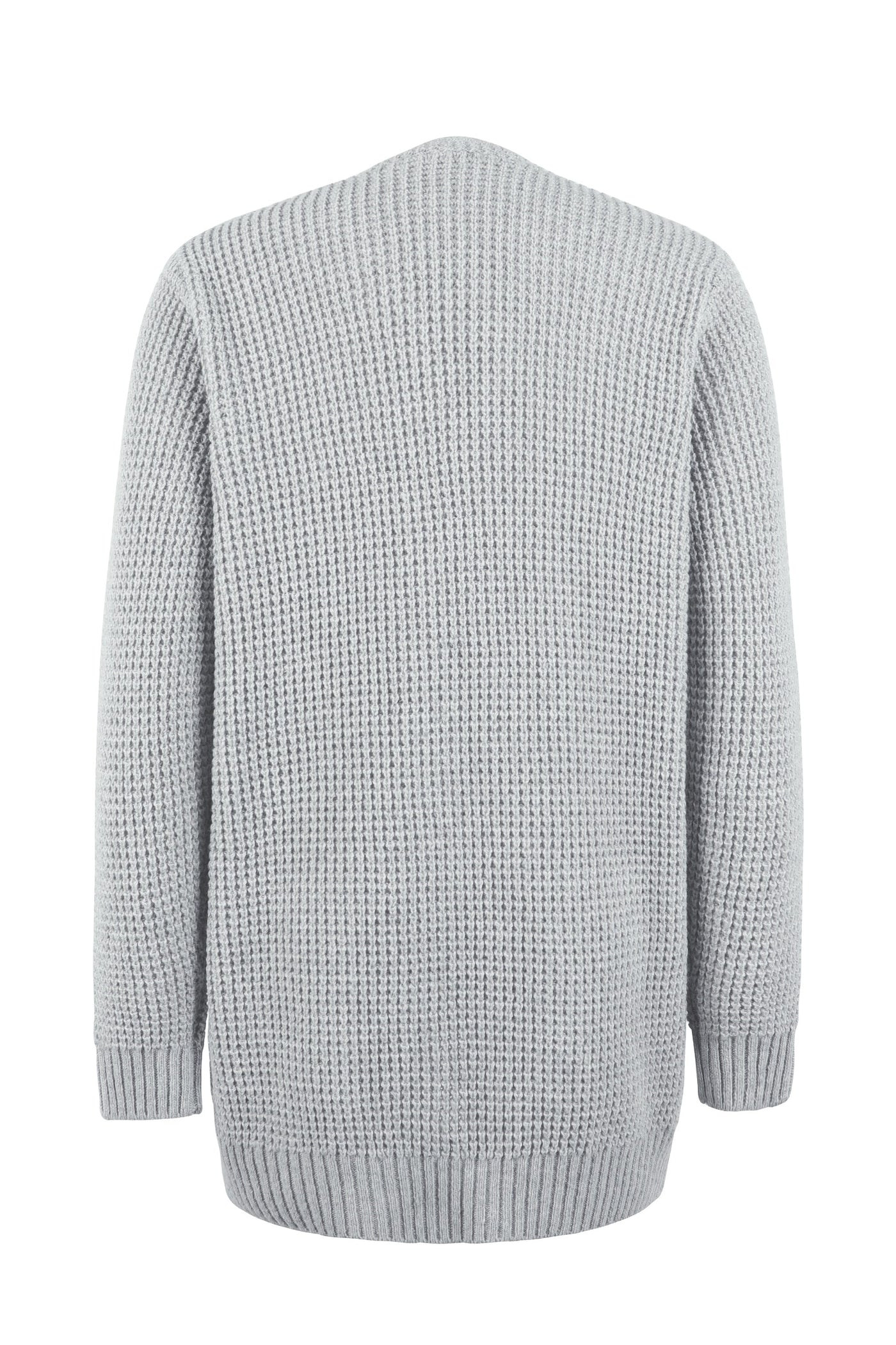 Lange Strickjacke mit Taschen für Frauen