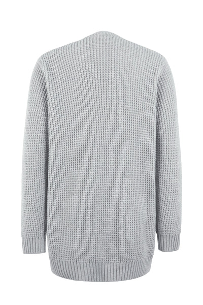Lange Strickjacke mit Taschen für Frauen