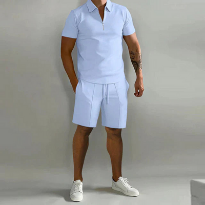 Herren Elegantes Polo- und Shorts-Set | Sommer