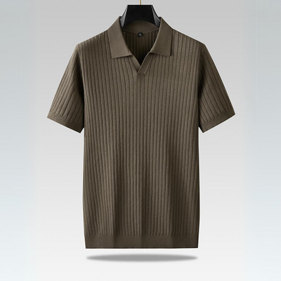 Hochwertig gestricktes Herrenpoloshirt für den Küstenlook