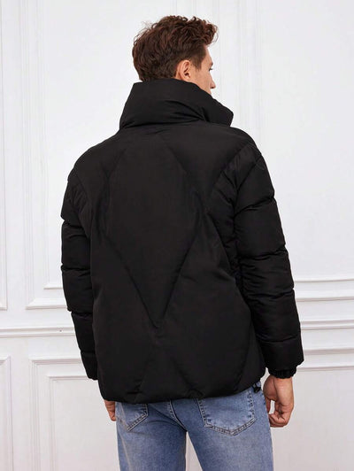 Steppjacke mit hohem Kragen | Reißverschluss | Warm und Modern