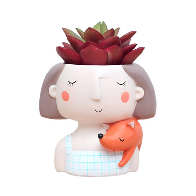 UrbanSprout Mini Resin Pflanzenset – Verspielte Sukkulentenbehälter