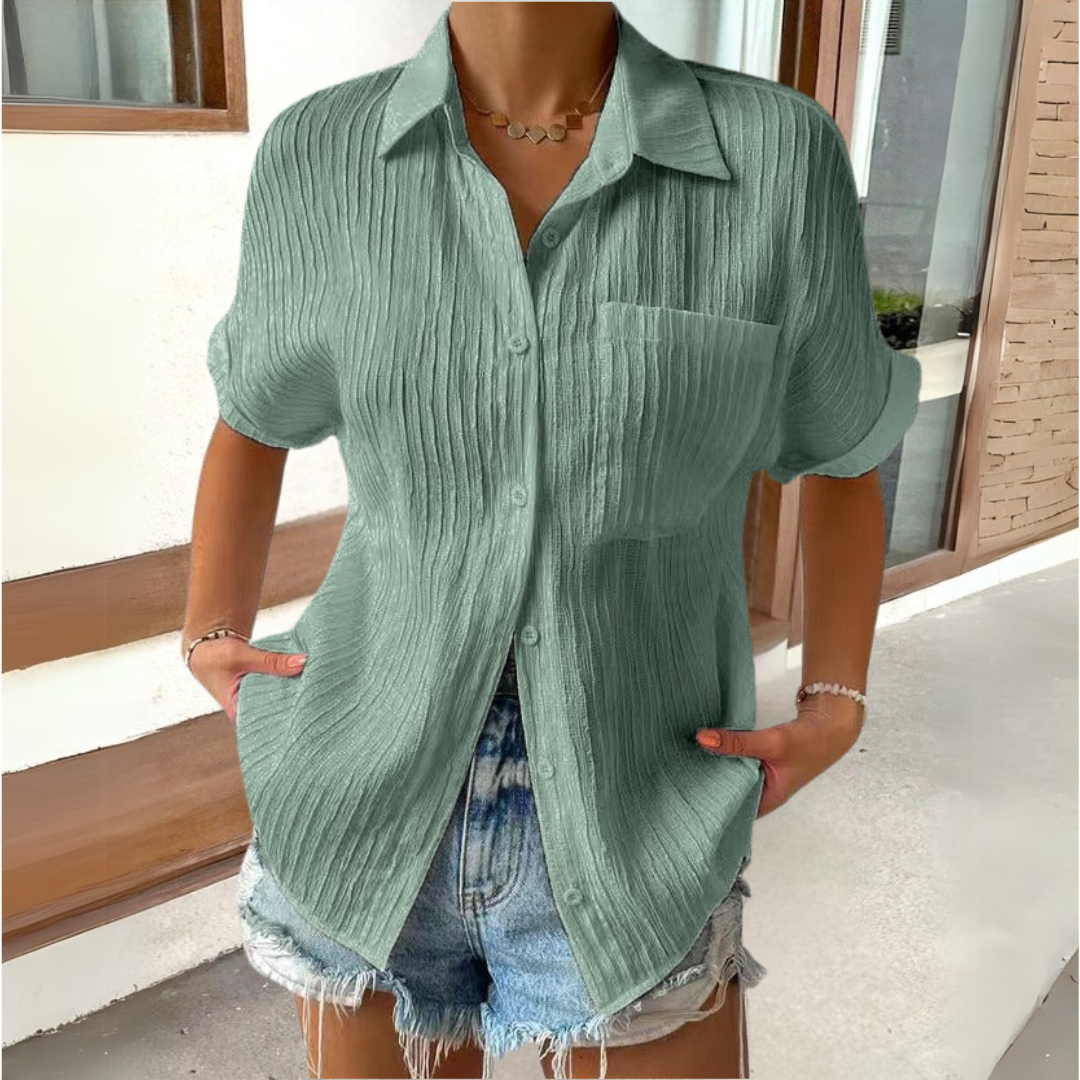 Anneke™ | Elegante Bluse mit Hemdkragen