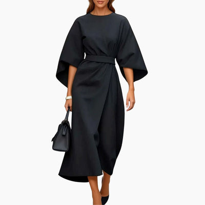 Wickelkleid für Damen – Elegantes Businesskleid mit Kimonoärmeln für Sommer