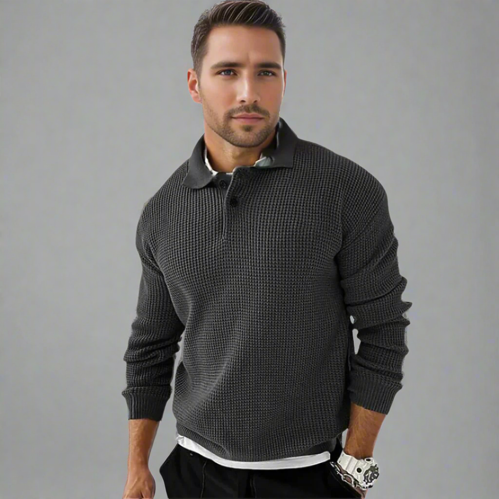 Poloshirt für Herren - Dünn gestricktes Kurzarm-Poloshirt für den Sommer