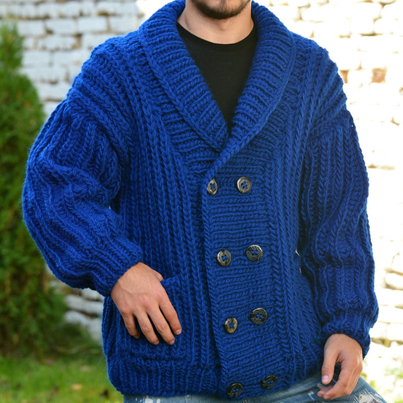 Einfach Gestrickte Winterstrickjacke für Männer