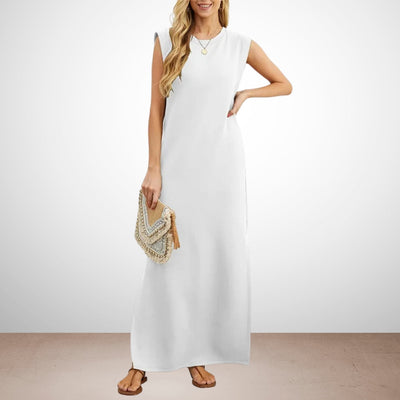 Emma - Langes, fließendes, knitterfreies Kleid