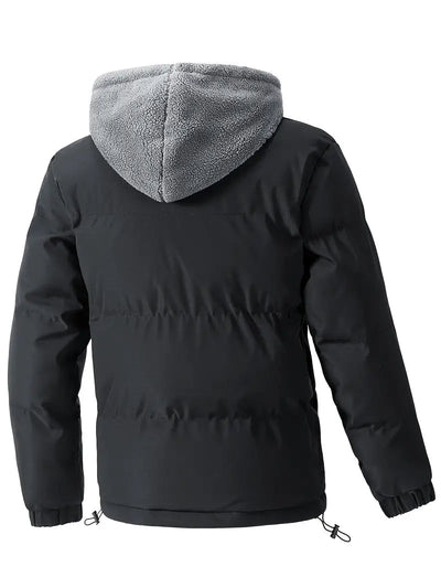 Stylische Kapuzen-Pufferjacke für Herren