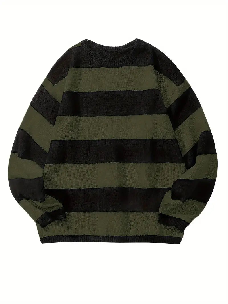 Retro-Strickpullover mit Streifen für Herren