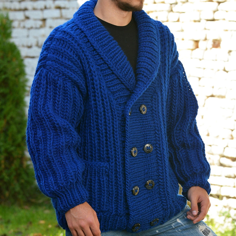 Einfach Gestrickte Winterstrickjacke für Männer