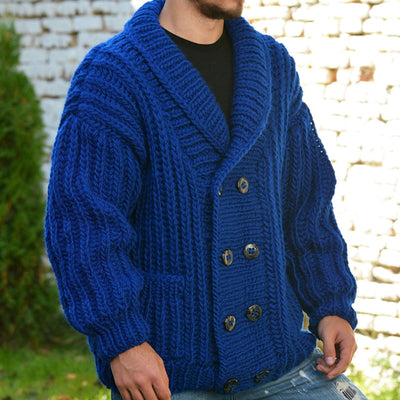 Einfach Gestrickte Winterstrickjacke für Männer