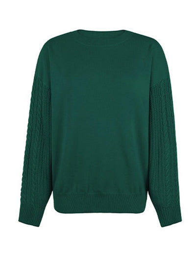 Lockerer Langärmeliger Strickpullover für Damen