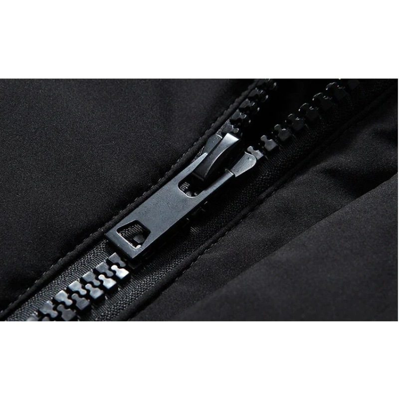 Zip-up Parka Jacke mit Pelzkapuze für Herren