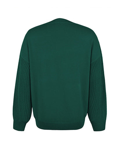 Lockerer Langärmeliger Strickpullover für Damen