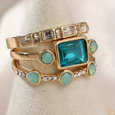 Hannelore - Ringensemble in Blau