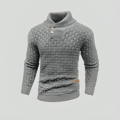 Strickpullover mit Stehkragen für Männer