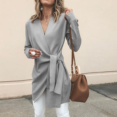 Juliëtte Cardigan | Leichte gestrickte Damenweste mit Gürtel