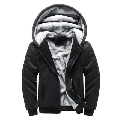 Gemütliche Fleecejacke mit Kapuze für Männer