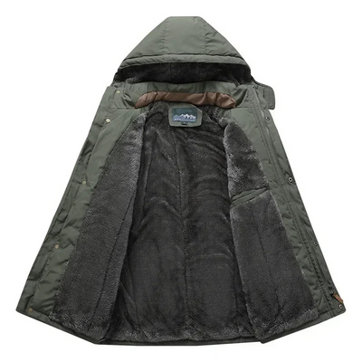 Wasserdichte Jacke mit Plüschpelz-Futter für Herren