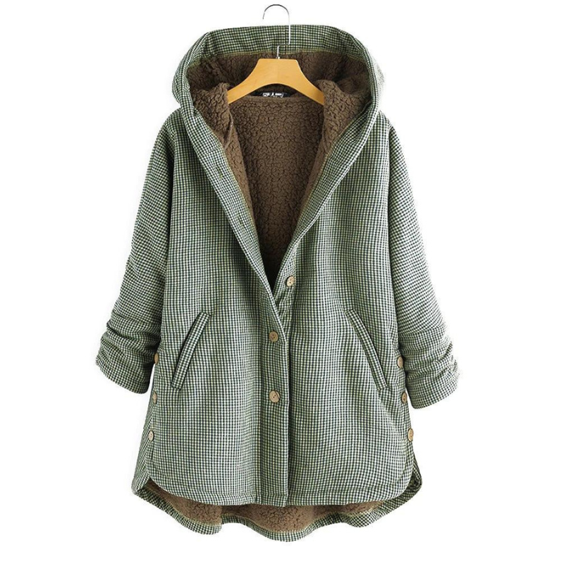 Karo Kuschel-Winterjacke für Damen