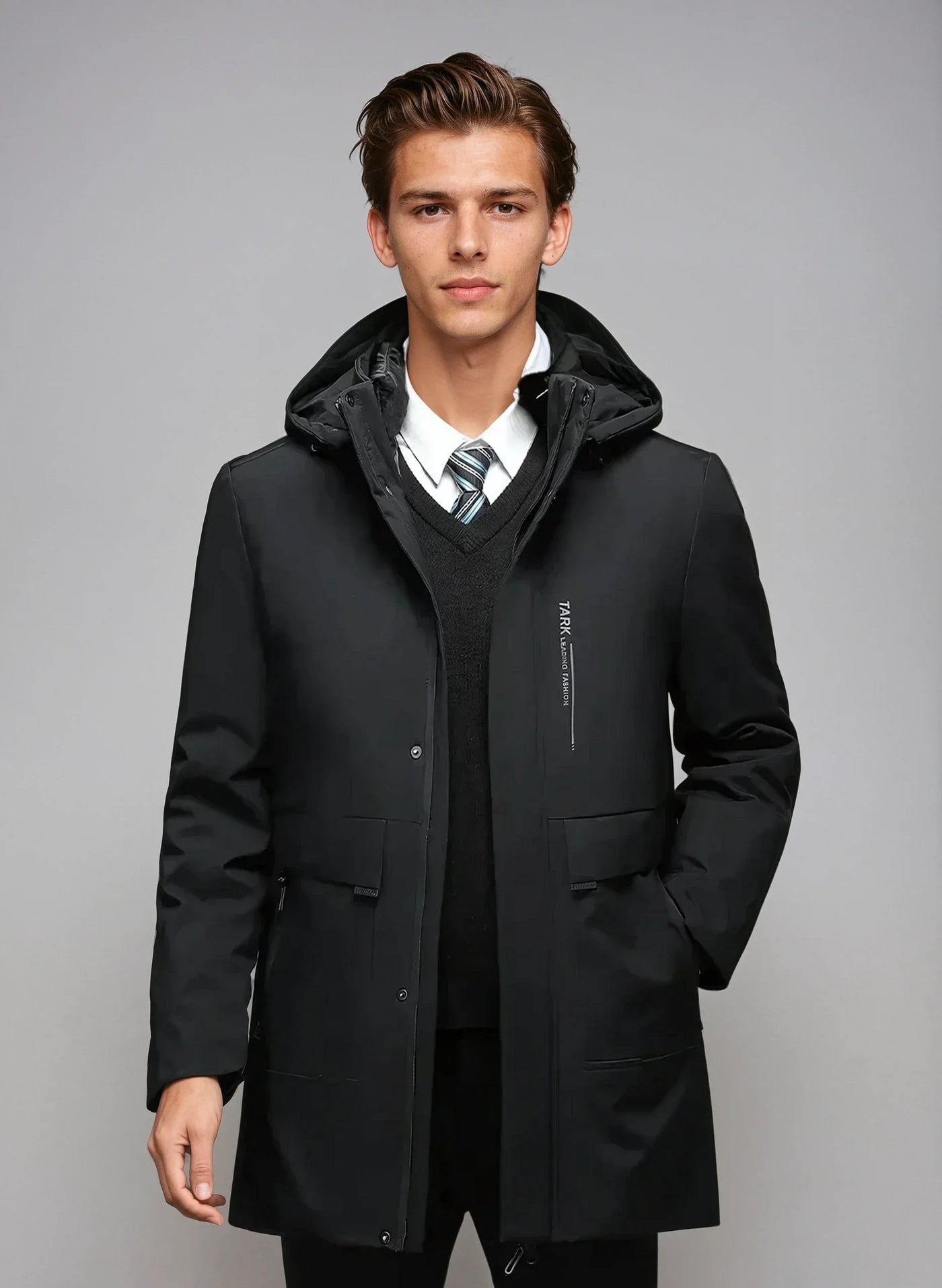 Warmer Winddichter Parka Winterjacke für Herren