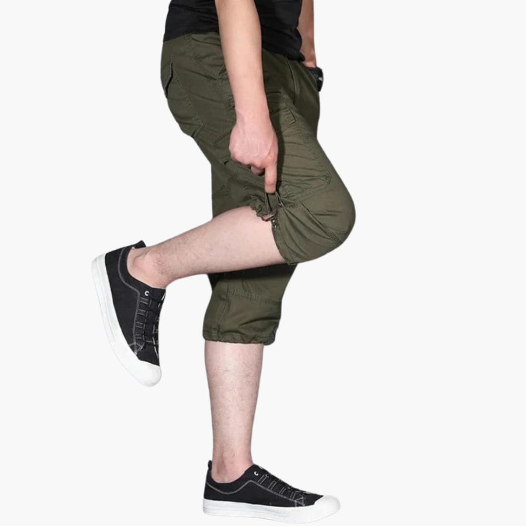 Herren 3/4 Cargohose mit Taschen für Frühling und Sommer