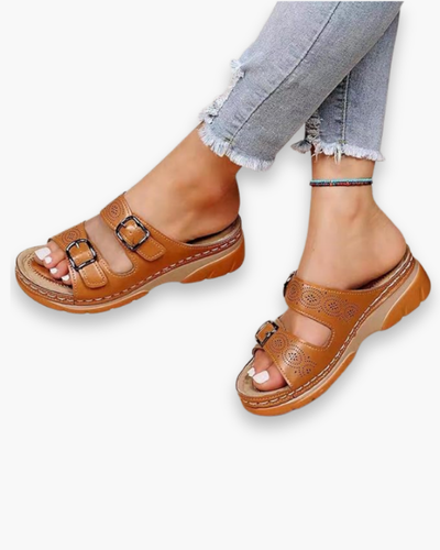 Damen Gepolstert Sandalen | Verstellbare Schnallen