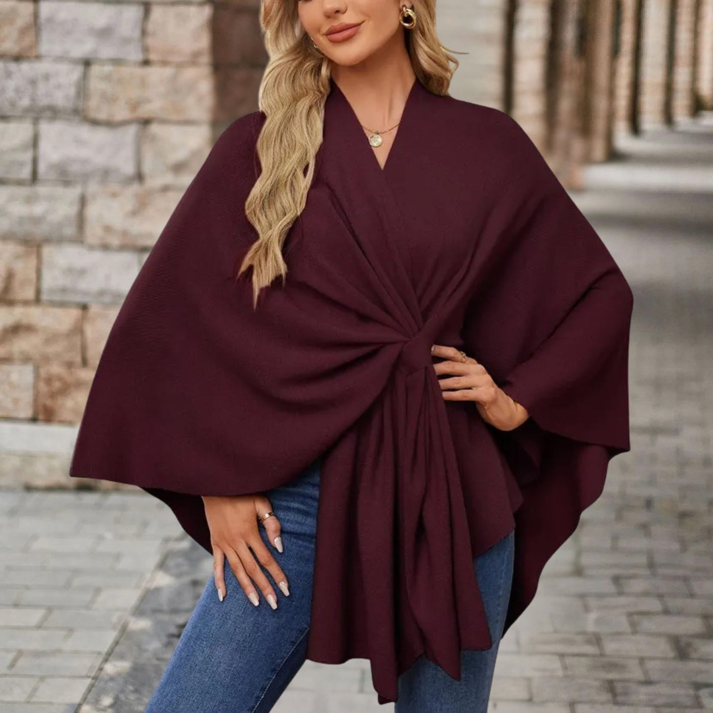 Sylora™ - Eleganter Warmer Poncho