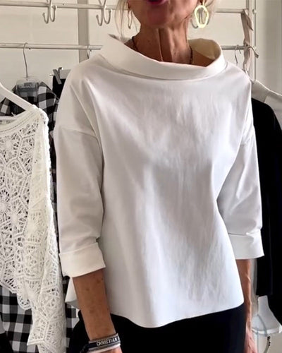 Aldona® | Elegante Damenbluse mit halben Ärmeln
