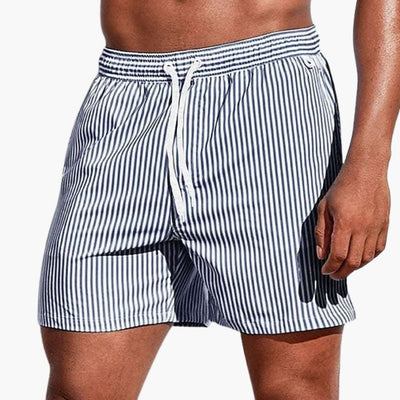 Herren Boardshorts mit Streifen und elastischem Bund