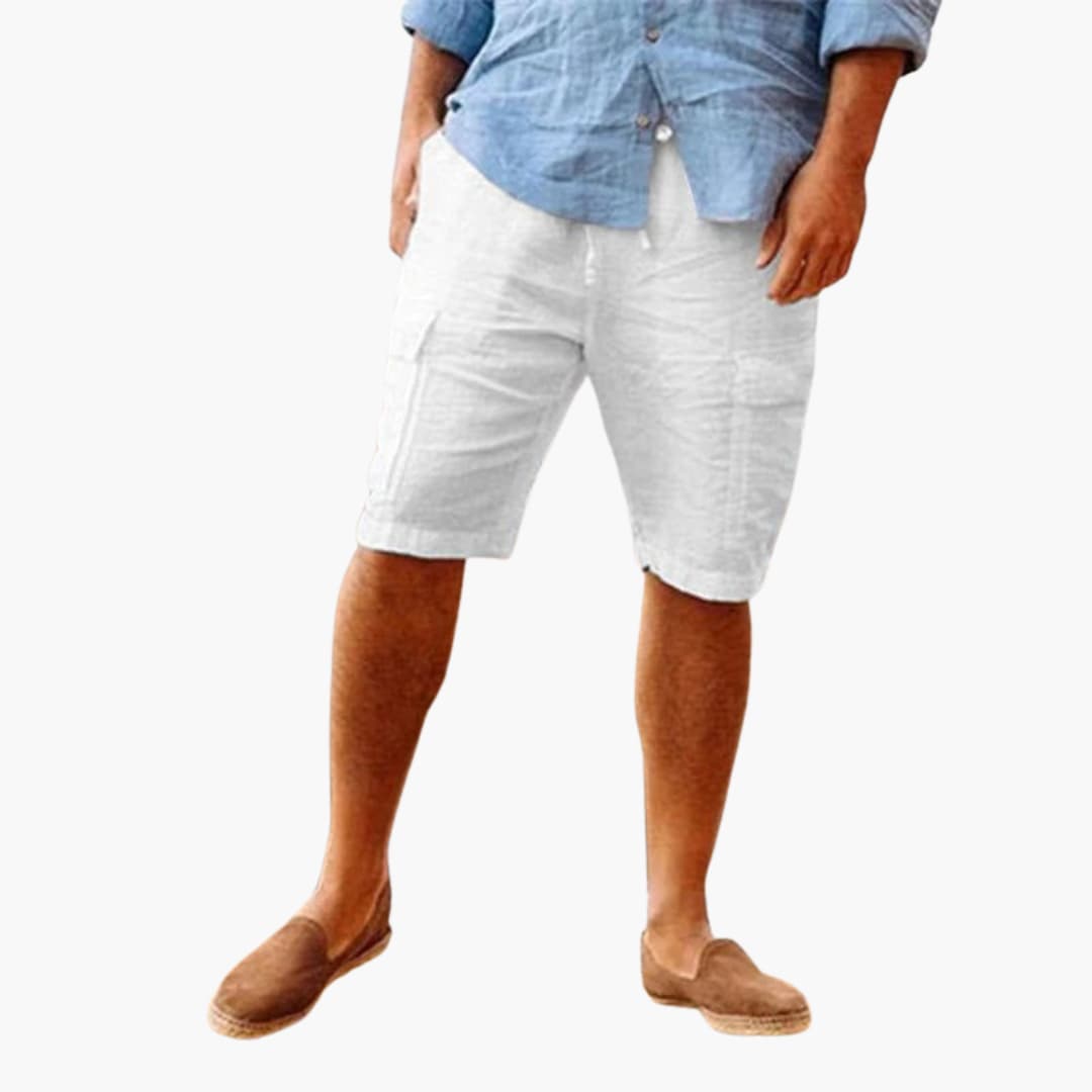 Herren Leinenshorts mit Seitentaschen für Sommerkleidung